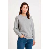Üç İplik Düz Bisiklet Yaka SweatShirt - Gri