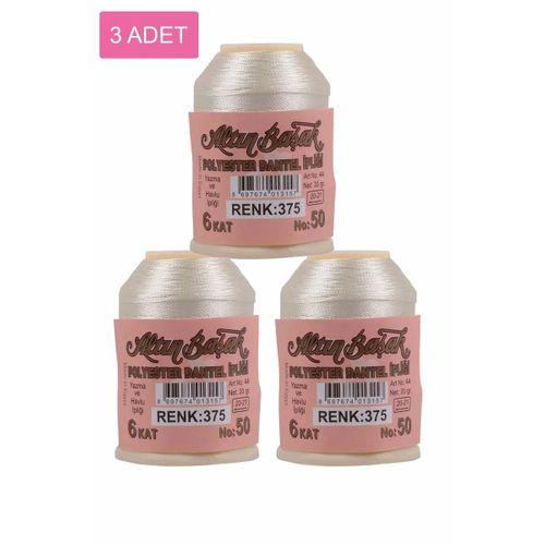 3 Adet Altınbaşak Oya ve Dantel İpi 20 gr - Royaleks - No: 375