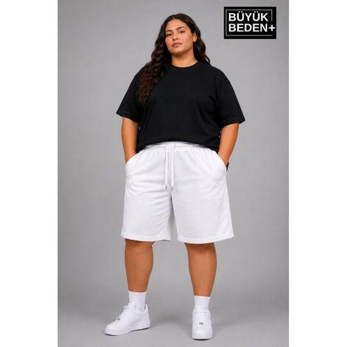 Süperlife Büyük Beden Kadın Bağcıklı Şort SPR26BSRK592
