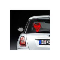 Joker Maske Oto Cam Sticker Kırmızı 30*20 Cm Miss Shop
