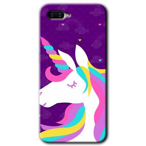 Oppo Rx 17 Neo Kılıf HD Desen Baskılı Arka Kapak - Unicorn Sleep