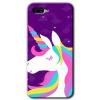 Oppo Rx 17 Neo Kılıf HD Desen Baskılı Arka Kapak - Unicorn Sleep