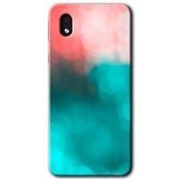 Samsung Galaxy A01 Core Kılıf Baskılı Kapak - Flu Işık + 5D Tam Kaplayan Cam