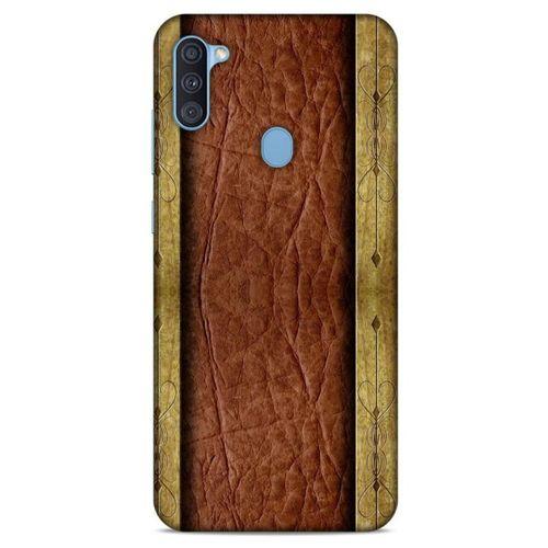 Samsung Galaxy A11 Kılıf Patchwork (24) Darbe Emici Kılıf Kahve Sarı