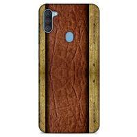 Samsung Galaxy A11 Kılıf Patchwork (24) Darbe Emici Kılıf Kahve Sarı