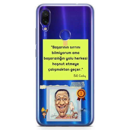 Xiaomi Redmi Note 7 Pro Kılıf Caps Bill Cosby Arka Kapak Koruma Desenli Full Koruyucu