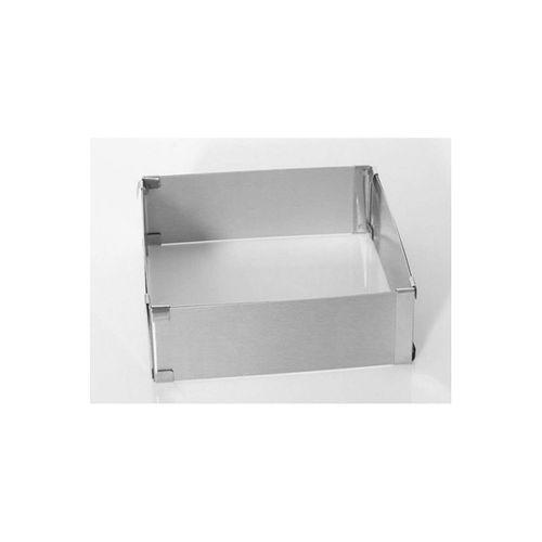 Kare Kek Kalıbı -  Ayarlanabilir Kelepçeli Paslanmaz Metal