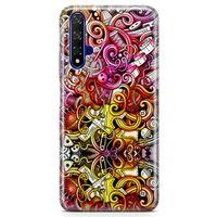 Honor View 20 Kılıf Örgücü Doodle Arka Kapak Koruma Desenli Full Koruyucu