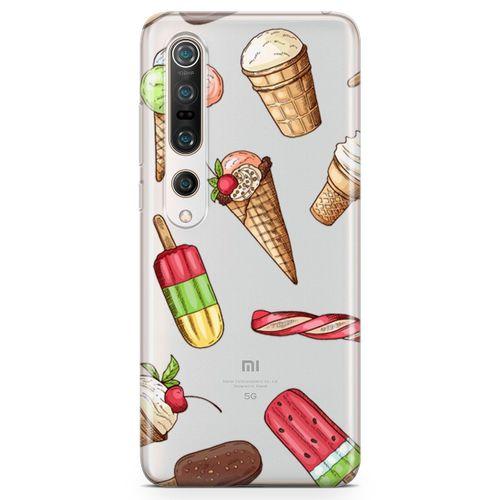 Xiaomi Mi 10 Pro Kılıf Dondurma Tutkusu Arka Kapak Koruma Desenli Full Koruyucu