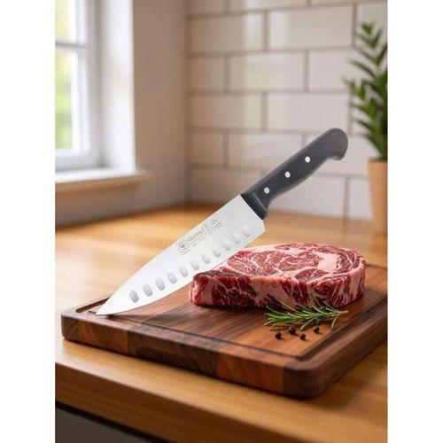 Sürbisa Sürmene 61070 Profesyonel Oluklu Şef Bıçağı 30 cm Paslanmaz Çelik Pimli Saplı Aşçı Bıçağı
