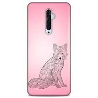 Lopard Oppo Reno 2z Uyumlu Kılıf Tattoo's (42) Rugged Armor Kılıf Pembe Dövme