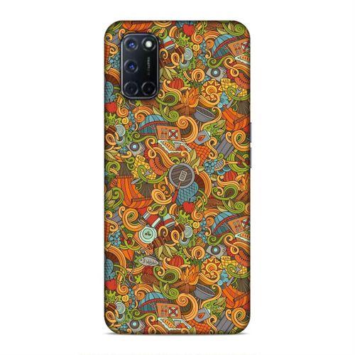 Oppo A92 Kılıf Doodle Piknik Seti Arka Kapak Silikon Koruma Full Koruyucu