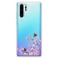 Huawei P30 Pro Kılıf Peony Kuşlar Arka Kapak Koruma Desenli Full Koruyucu