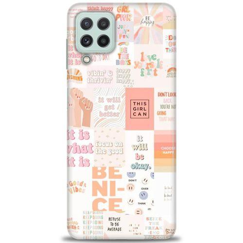 Samsung Galaxy M22 Kılıf HD Baskılı Kılıf - This Girl Can + Tam Ekran Koruyucu