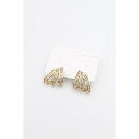 Taşlı Küpe - Altın