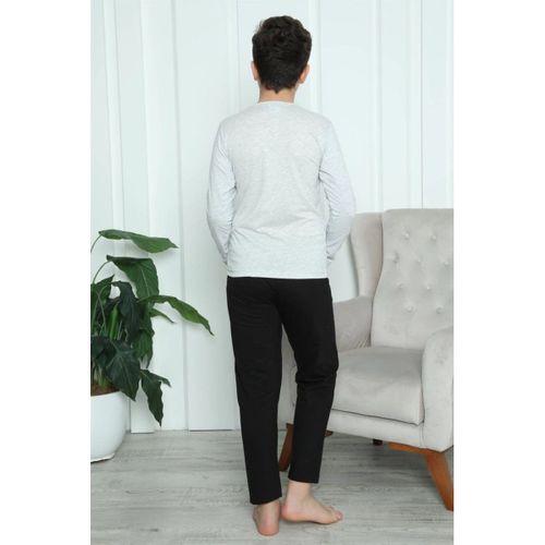 Erkek Çocuk Penye Pijama Takım Gri