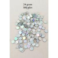 Oya Abiye Bileklik Kolye Pleksi Metalik Plastik Pul Gümüş Renk 24 gram 300 adet - BNC578