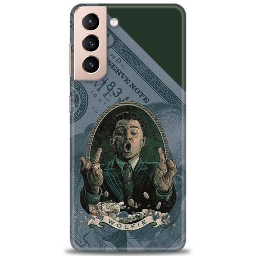 Samsung Galaxy S21 Plus Kılıf HD Baskılı Kılıf - Dolar + Tam Ekran Koruyucu