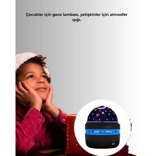 Usb’li Yıldız Projektör Lamba – Döner Galaxy Işık Şovu, Çocuk Ve Yetişkin Uyku Lambası