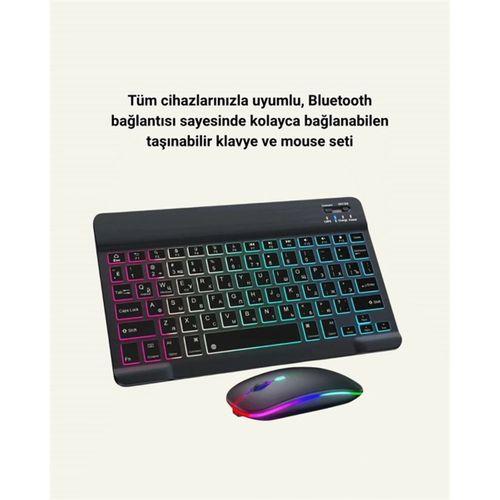 Tüm Cihazlarla Uyumlu Rgb Işıklı Kablosuz Klavye Ve Mouse Seti