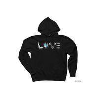 BMW Love Siyah Kapşonlu Sweatshirt Hoodie