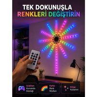 Rgb Led Duvar Lambası Uzaktan Kumandalı Telefon Kontrollü Ortam Aydınlatması