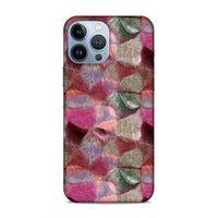 Apple iPhone 13 Pro Max Uyumlu Kılıf Romans (30) Silicone Case Pembe Yeşil