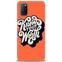 Oppo A92 Kılıf HD Baskılı Kılıf - Know Your Worth + Tam Ekran Koruyucu