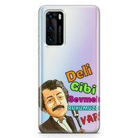 Huawei P40 Kılıf Caps Müslüm Gürses Arka Kapak Koruma Desenli Full Koruyucu