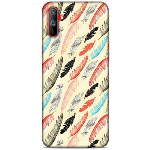 Oppo Realme C3 Kılıf Desenli Özel Seri Tüyler (48) Bumper Kılıf