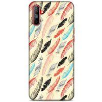 Oppo Realme C3 Kılıf Desenli Özel Seri Tüyler (48) Bumper Kılıf