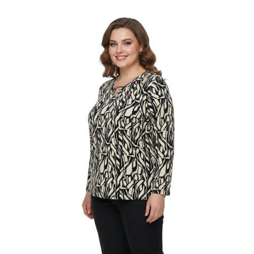 Kadın V Yaka Modelli Baskılı Bluz BGL-ST05102