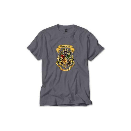 Harry Potter Hogwarts Logo Renkli Tişört Sarı Renkli