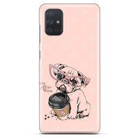 Animax Pugs COFEE Samsung Galaxy M51 Kılıf Desenli Silikon