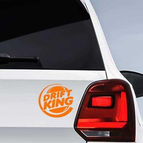 Drift King Burger Logo Sticker - Oto Araba Etiket, Aksesuar, Modifiyetuning Turuncu