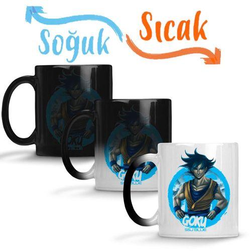 Goku Ssj Blue Sihirli Kupa Bardak Porselen
