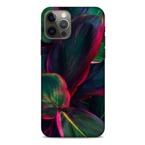 Lopard Apple iPhone 12 Pro Uyumlu Kılıf Bahar (25) Antişok Kapak Fuşya Yeşil