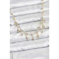316L Çelik Zincir Gold Renk Zirkon Taşlı Kadın Kolye