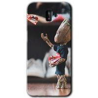 Galaxy J6 Plus Kılıf HD Desen Baskılı Arka Kapak - I am Groot + Kırılmaz Cam