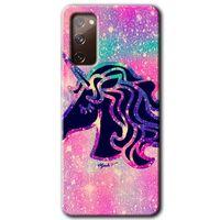 Samsung Galaxy S20 FE Kılıf Baskılı Kapak - Unicorn Kristal + 5D Tam Kaplayan Cam