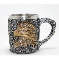 3d Kabartmalı Kartal Büstü Paslanmaz Çelik Kupa Bardak Alk4474