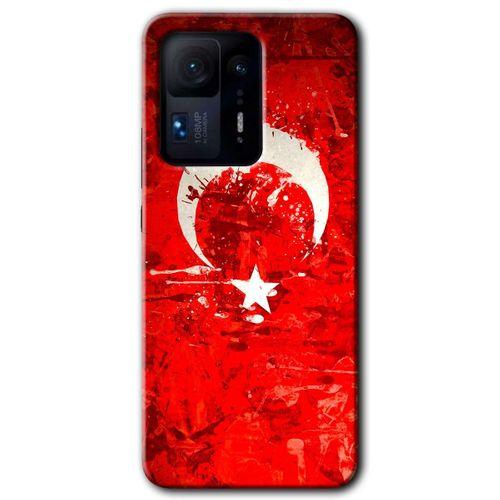 Potkal Hediye Fabrikası Xiaomi Mi Mix 4 Kılıf HD Desen Baskılı Arka Kapak - Siyah Mermer Desenli Y Harfi