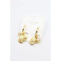 Taşlı Charm Küpe - Altın