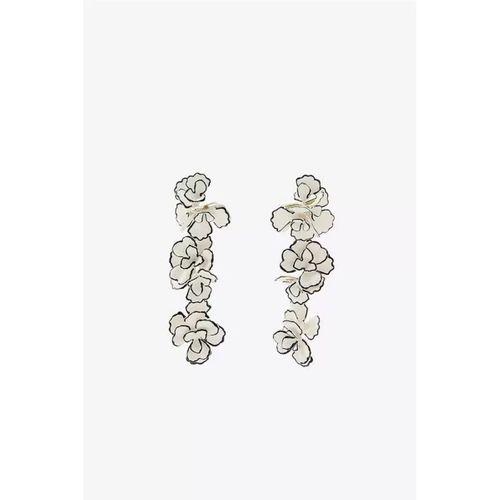 Çiçek Küpe - Beyaz