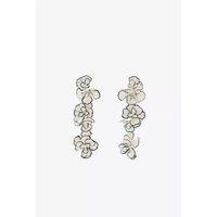 Çiçek Küpe - Beyaz