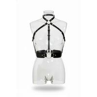 Siyah Kadın Kemer Deri Vücut Halka Detaylı Aksesuar - Brf1334