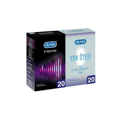 Intense 20’li + Durex Yok Ötesi Ultra Kaygan 20’li Prezervatif Avantaj Paketi