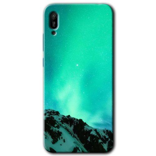 Potkal Hediye Fabrikası Huawei Y6 2019 HD Baskılı Kılıf + 9D Tam Ekran Koruyucu - Aurora