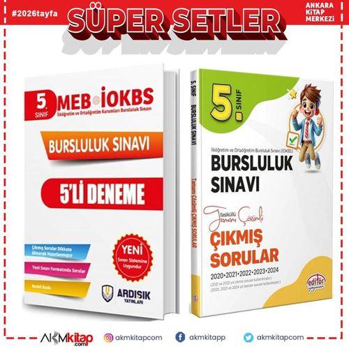 Ardışık 5.Sınıf Bursluluk Deneme ve Editör Çıkmış Sorular Seti 2 Kitap