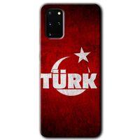 Galaxy S20 Plus Kılıf HD Desen Baskılı Arka Kapak - Ayyıldız Türk + Kırılmaz Cam